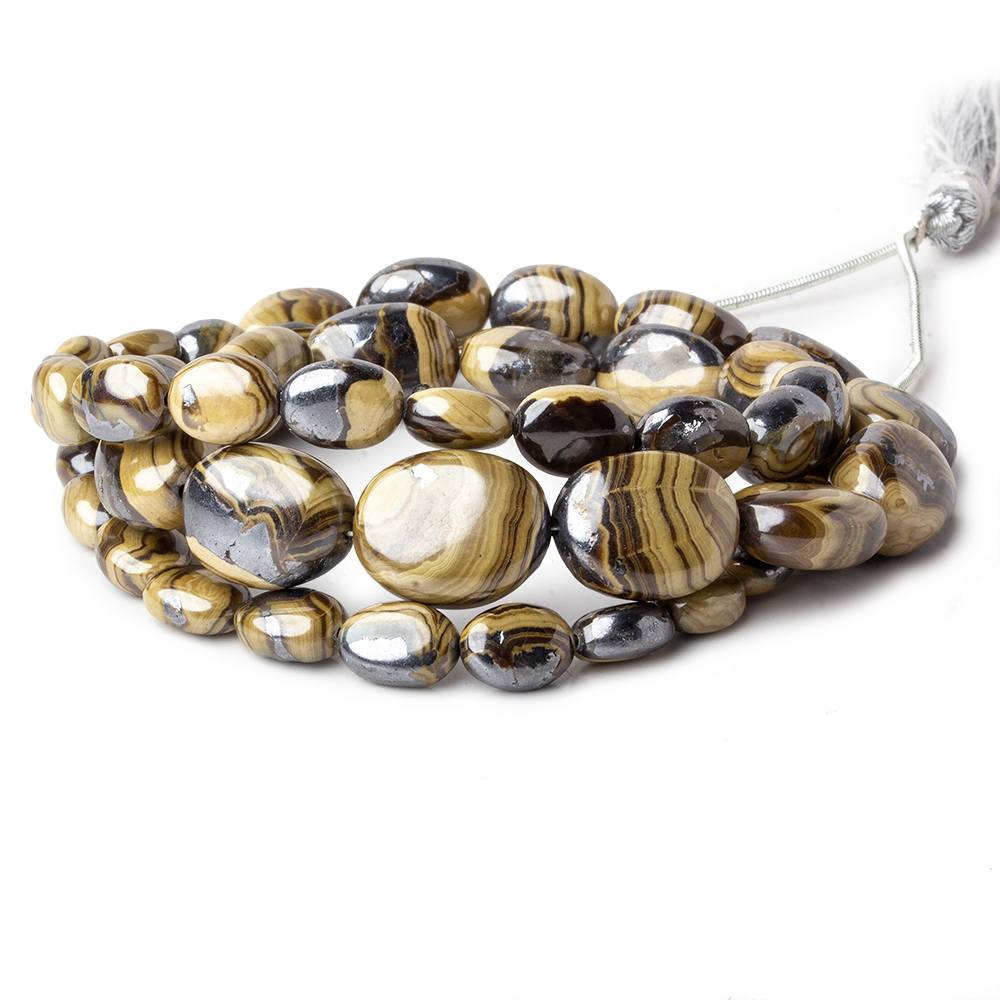 Schalenblende plain nuggets 19.5 inch 47 beads 8x6-15x12.5mm AA rare - Beadsofcambay.com