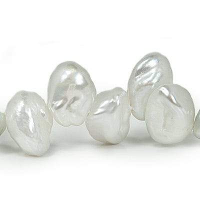 Silvery White Top Drill Keshi Freshwater Pearl - Beadsofcambay.com