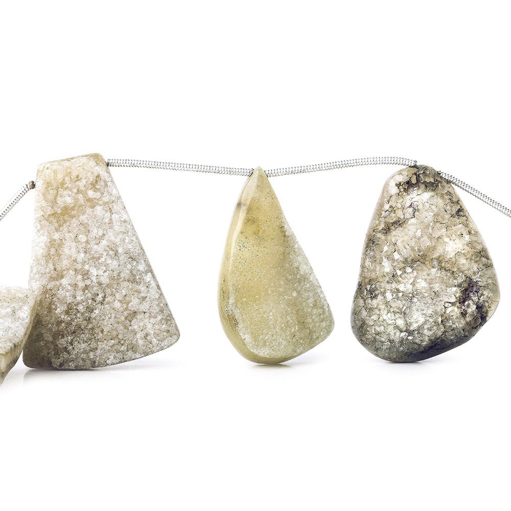 Smoky Brown Plain Agate Drusy Beads - Beadsofcambay.com