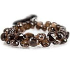 Smoky Quartz Beads Candy Kiss Briolette - Beadsofcambay.com