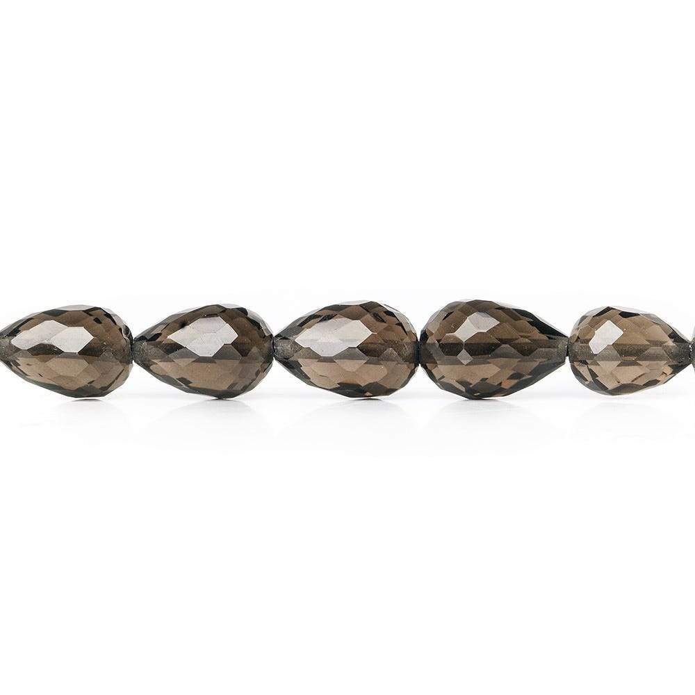 Smoky Quartz Beads Straight Drilled Tear Drop - Beadsofcambay.com