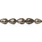 Smoky Quartz Beads Straight Drilled Tear Drop - Beadsofcambay.com