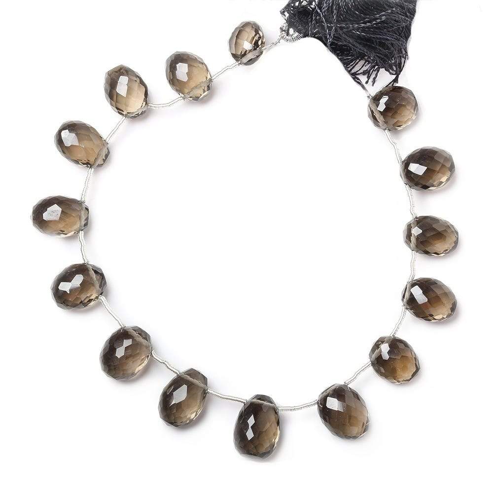 Smoky Quartz Faceted Oval - Beadsofcambay.com