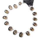 Smoky Quartz Faceted Oval - Beadsofcambay.com