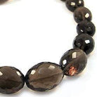 Smoky Quartz Straight Drilled Faceted Oval - Beadsofcambay.com
