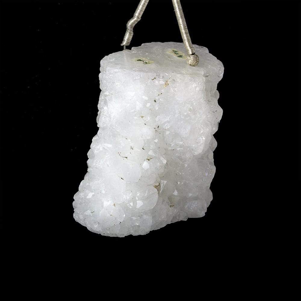 Solar Quartz Focal Bead Stalactite Natural Structure with Drusy - Beadsofcambay.com
