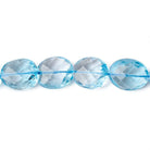 Swiss Blue Topaz faceted oval beads 14 inches 31 pieces 11x9-13x9mm A - Beadsofcambay.com