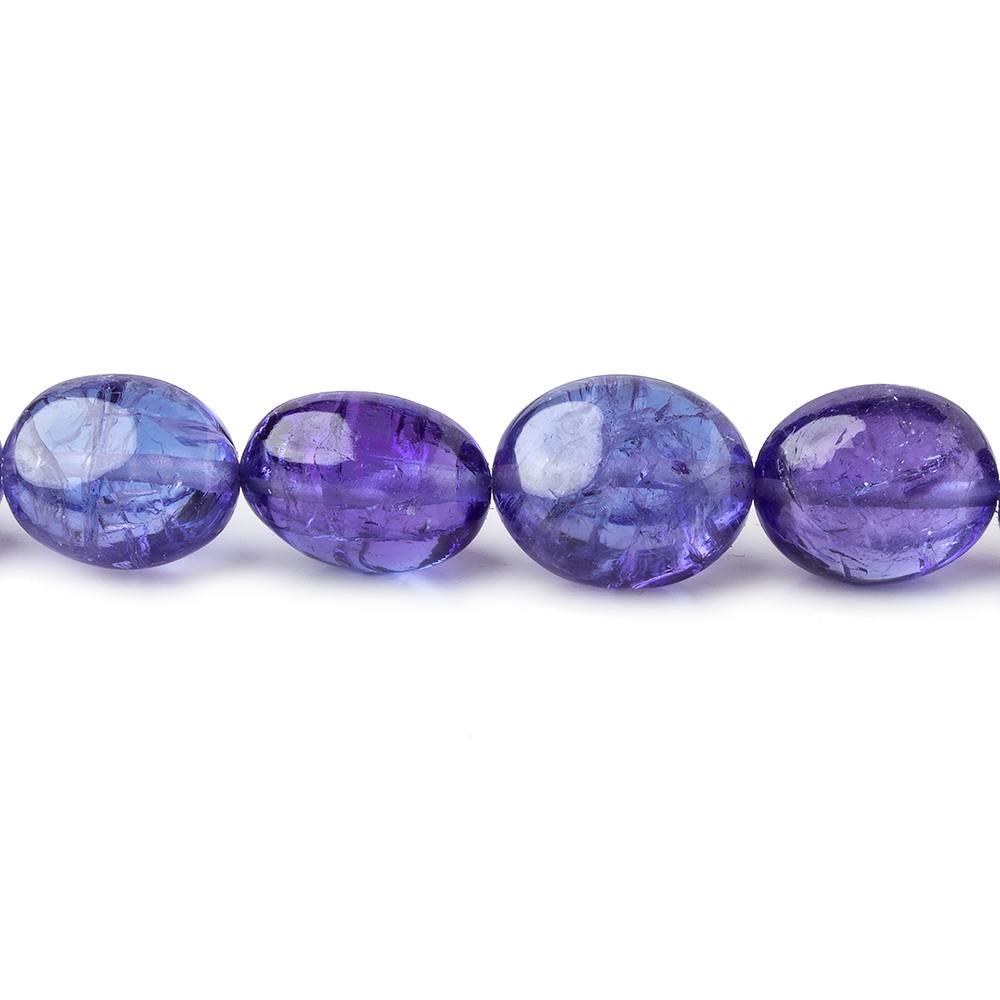 Tanzanite straight drilled plain ovals 5x4mm - 10x8mm 60 beads 18 inch GF - Beadsofcambay.com