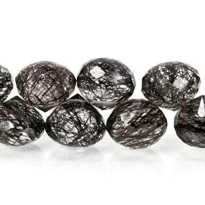 Tourmalinated Quartz Beads `Candy Kiss` Briolette - Beadsofcambay.com
