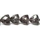 Tourmalinated Quartz Straight Drill Trillion - Beadsofcambay.com