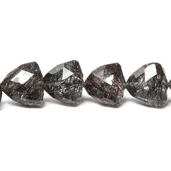 Tourmalinated Quartz Straight Drill Trillion - Beadsofcambay.com