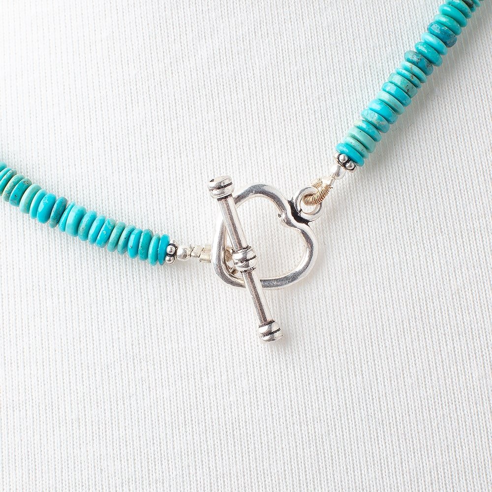 Turquoise and Lapis Lazuli Antiqued Silver Necklace and Earring Set - Beadsofcambay.com