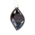 Vamp Purple Drusy Focal Bead Free Shape, Metallic Shimmer - Beadsofcambay.com
