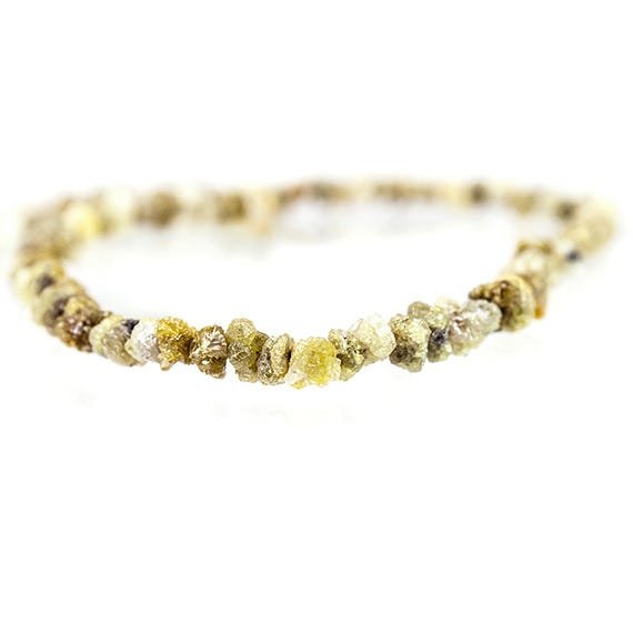 Yellow Raw Diamond Unfaceted Nugget Beads - Beadsofcambay.com